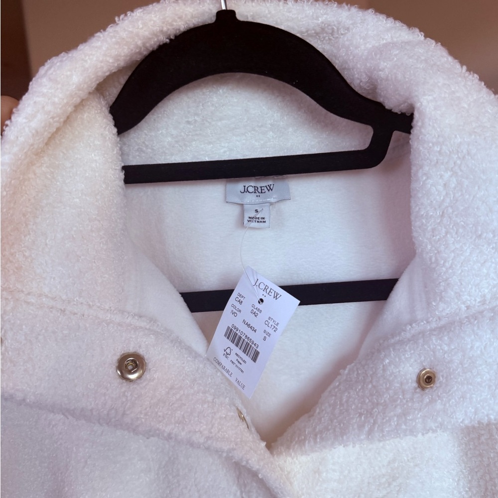J. Crew Factory Sherpa Snap Fleece Sweatshirt - Picture 2 of 4
